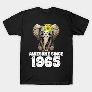 Awesome since 1965 55 Years Old Bday Gift 55th Birthday T-Shirt